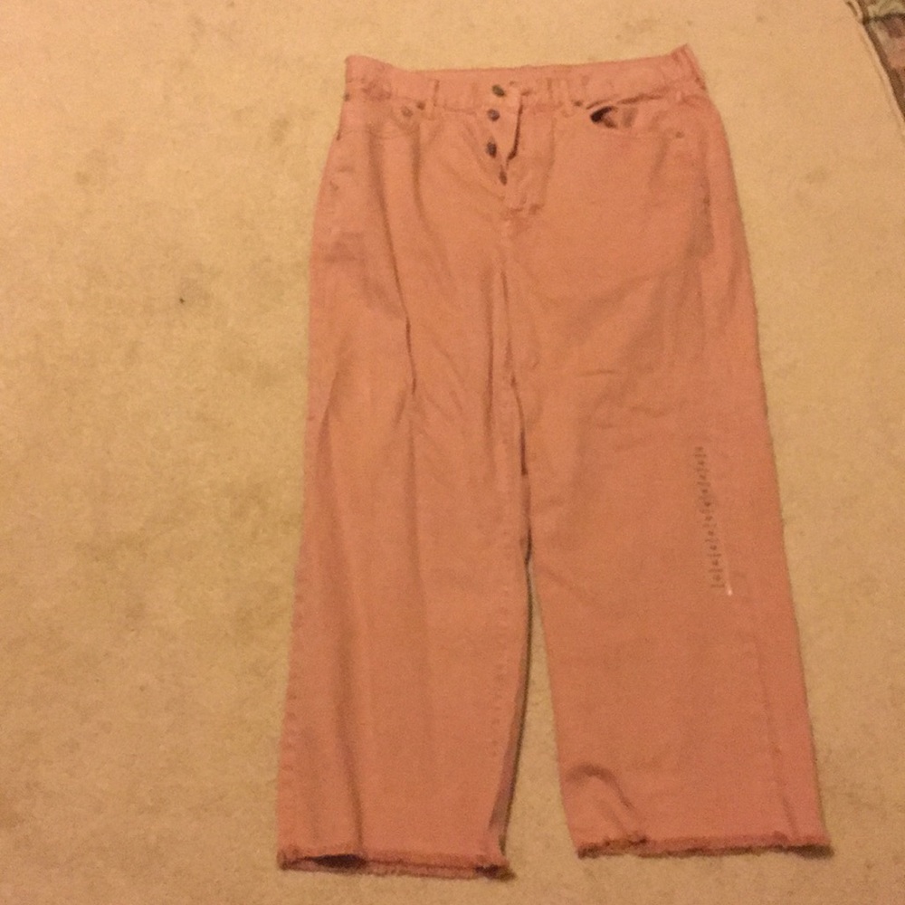 Wide leg crop jeans